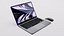 3D Apple MacBook Air M2 Space Grey 2022 With Magic Mouse