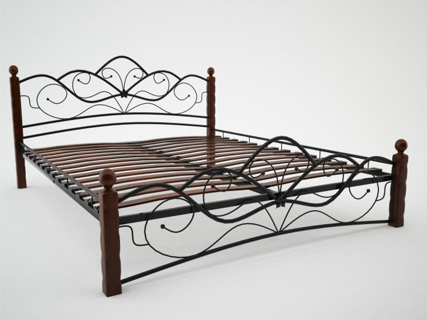 3d wrought iron bed model