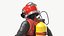 Commercial Diving Suit with Helmet and Air Tank Rigged