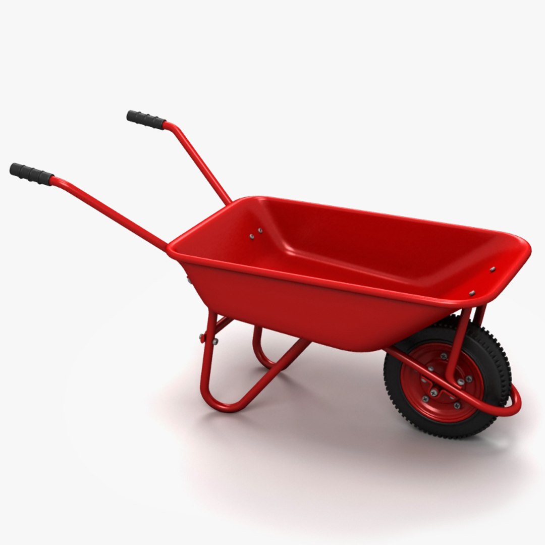 3d wheelbarrow wheel barrow