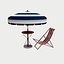 Gameready Beach Umbrella and chair