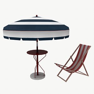 Gameready Beach Umbrella and chair