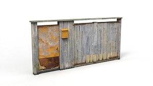 3D model Wooden gate
