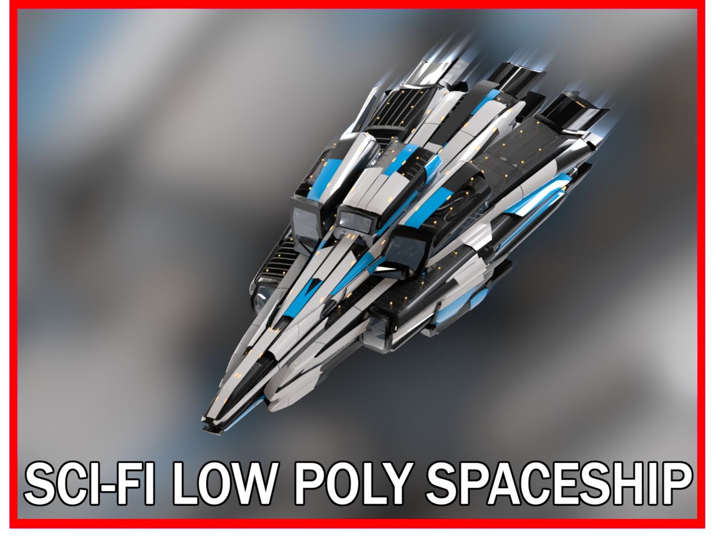 Lowpoly Sci Fi Spaceship Space Craft Air Vehicle 17 3D - TurboSquid 1842477