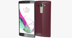 3d realistic lg g4 leather model