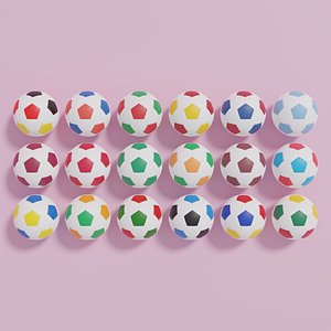 Flag Soccer Ball Collection 3 3D model