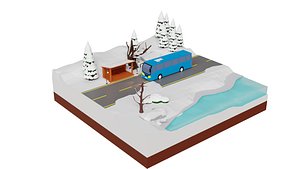 3D Winter land H5 model