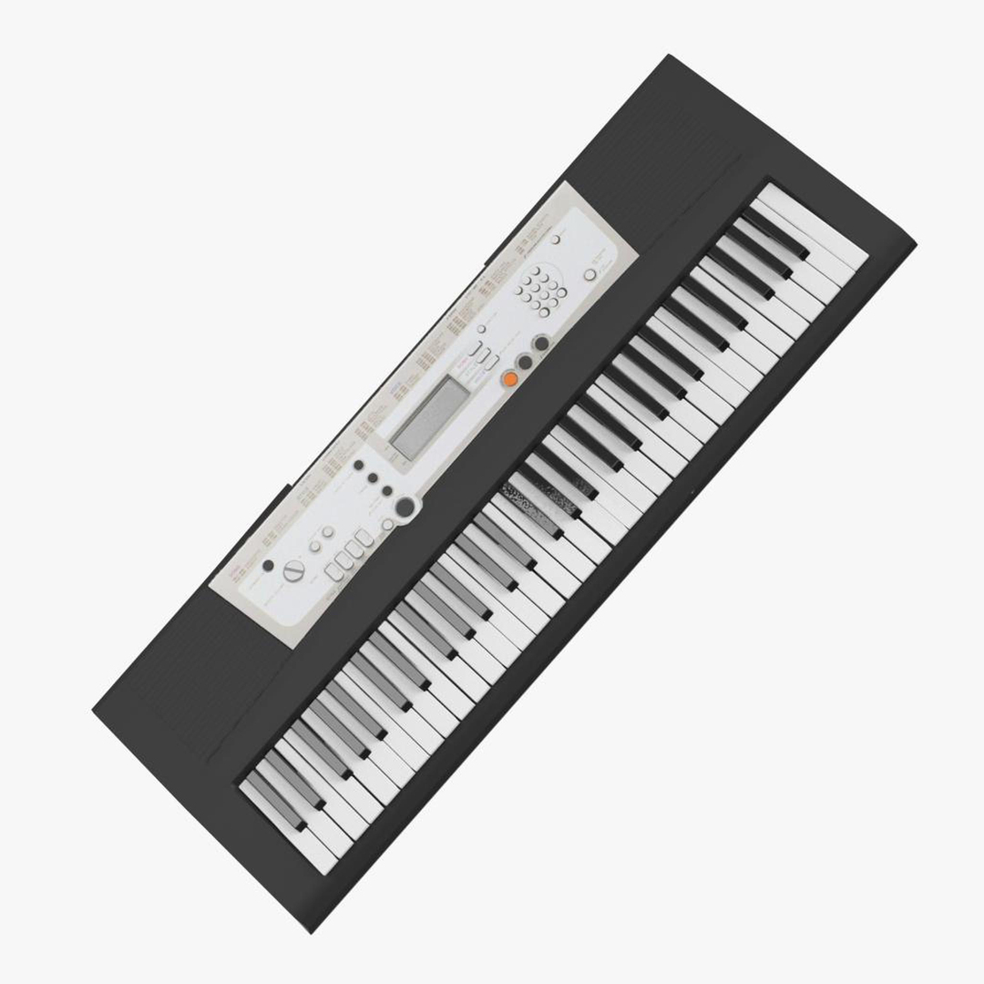 3d electronic piano keyboard synthesizer model