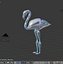 3D flamingo rigged model