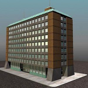 3ds modern office building