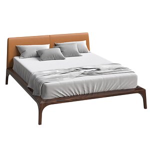 Presotto releve double wooden bed