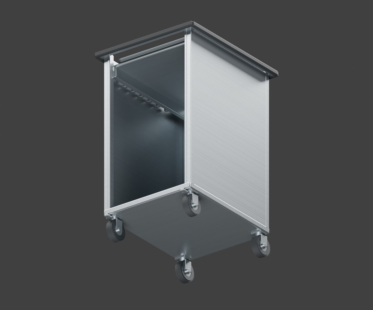 3D Mobile Spring Loaded Tray Dispenser With Corner Guides - TurboSquid ...