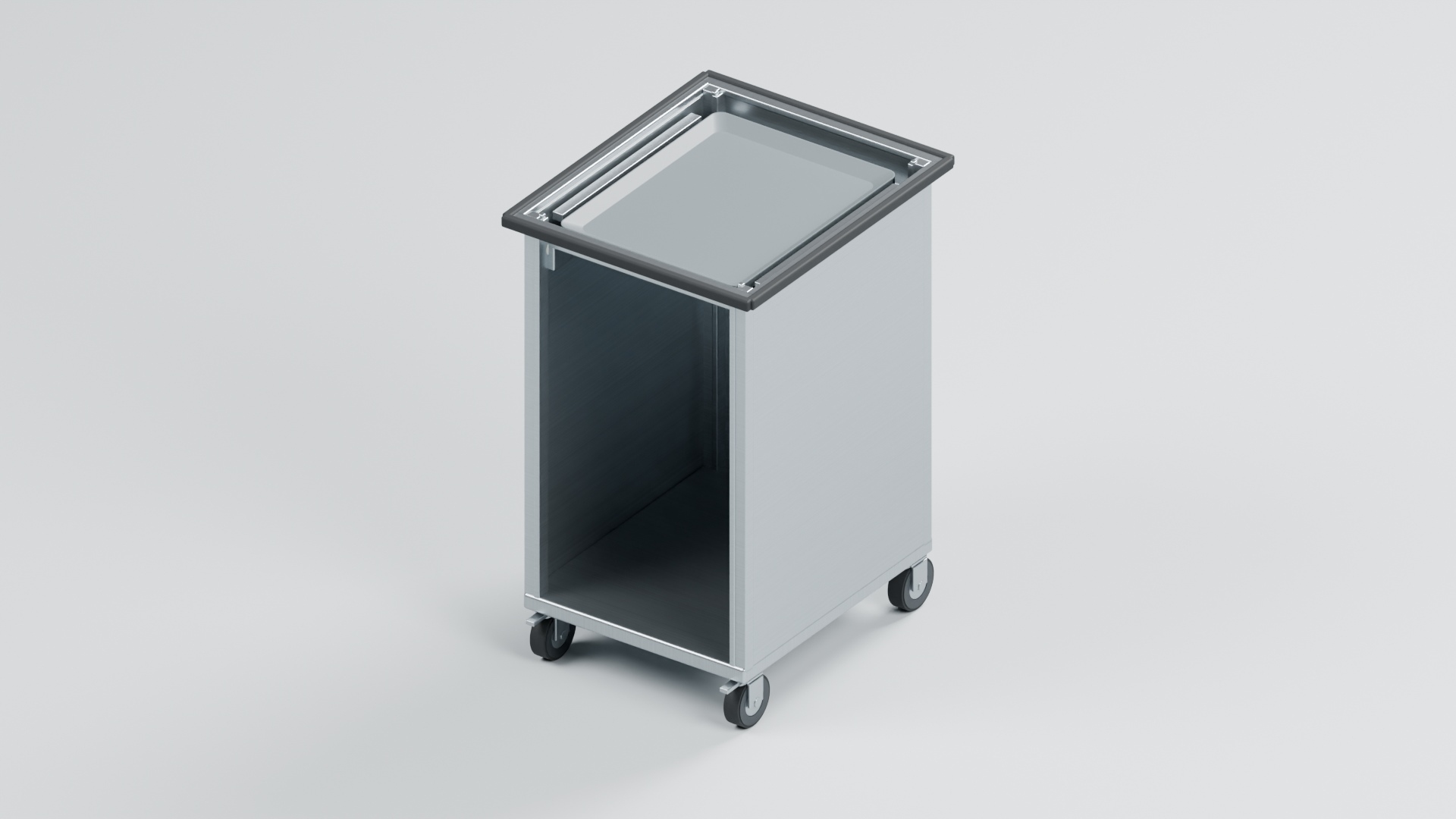 3D Mobile Spring Loaded Tray Dispenser With Corner Guides - TurboSquid ...