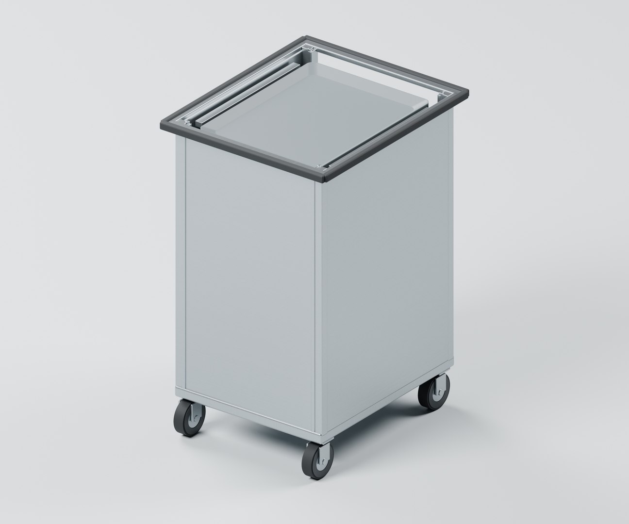3D Mobile Spring Loaded Tray Dispenser With Corner Guides - TurboSquid ...