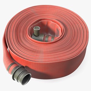 Red Fire Hose 3D model