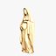 Modelo de impressão 3D da estátua da Virgem Maria grávida