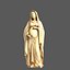 Modelo de impressão 3D da estátua da Virgem Maria grávida