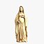 Modelo de impressão 3D da estátua da Virgem Maria grávida