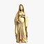 Modelo de impressão 3D da estátua da Virgem Maria grávida