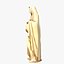 Modelo de impressão 3D da estátua da Virgem Maria grávida