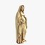 Modelo de impressão 3D da estátua da Virgem Maria grávida