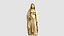 Modelo de impressão 3D da estátua da Virgem Maria grávida