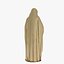 Modelo de impressão 3D da estátua da Virgem Maria grávida