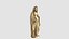 Modelo de impressão 3D da estátua da Virgem Maria grávida