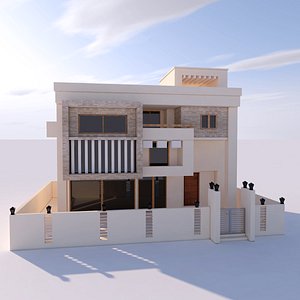 moden villa 3d model