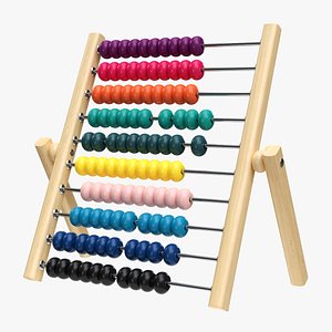 3D Abacus counting frame model