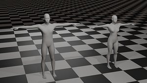 3D Male and Female Base Model - Free model