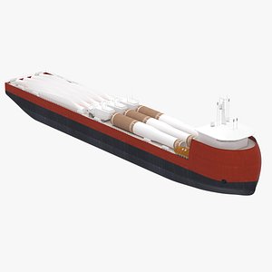 Wind turbine assembly barge model