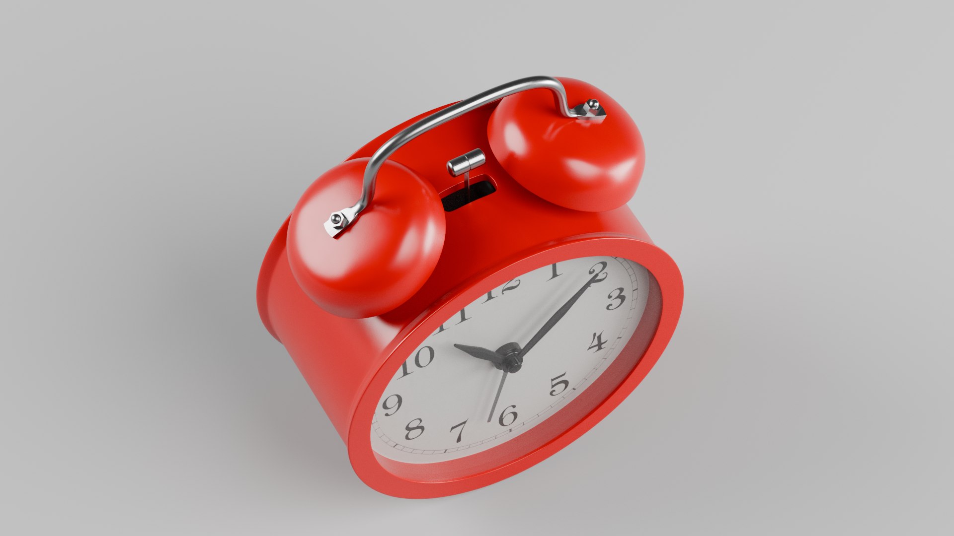 3D Model Retro Alarm Clock Red - TurboSquid 2373635