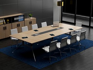 Modern Office Conference Room and Meeting Furniture Scene
