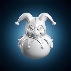 3D Jester Cat Coin Bank