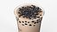 3D model Mockup Bubble Tea Beverage Open Cup Brown