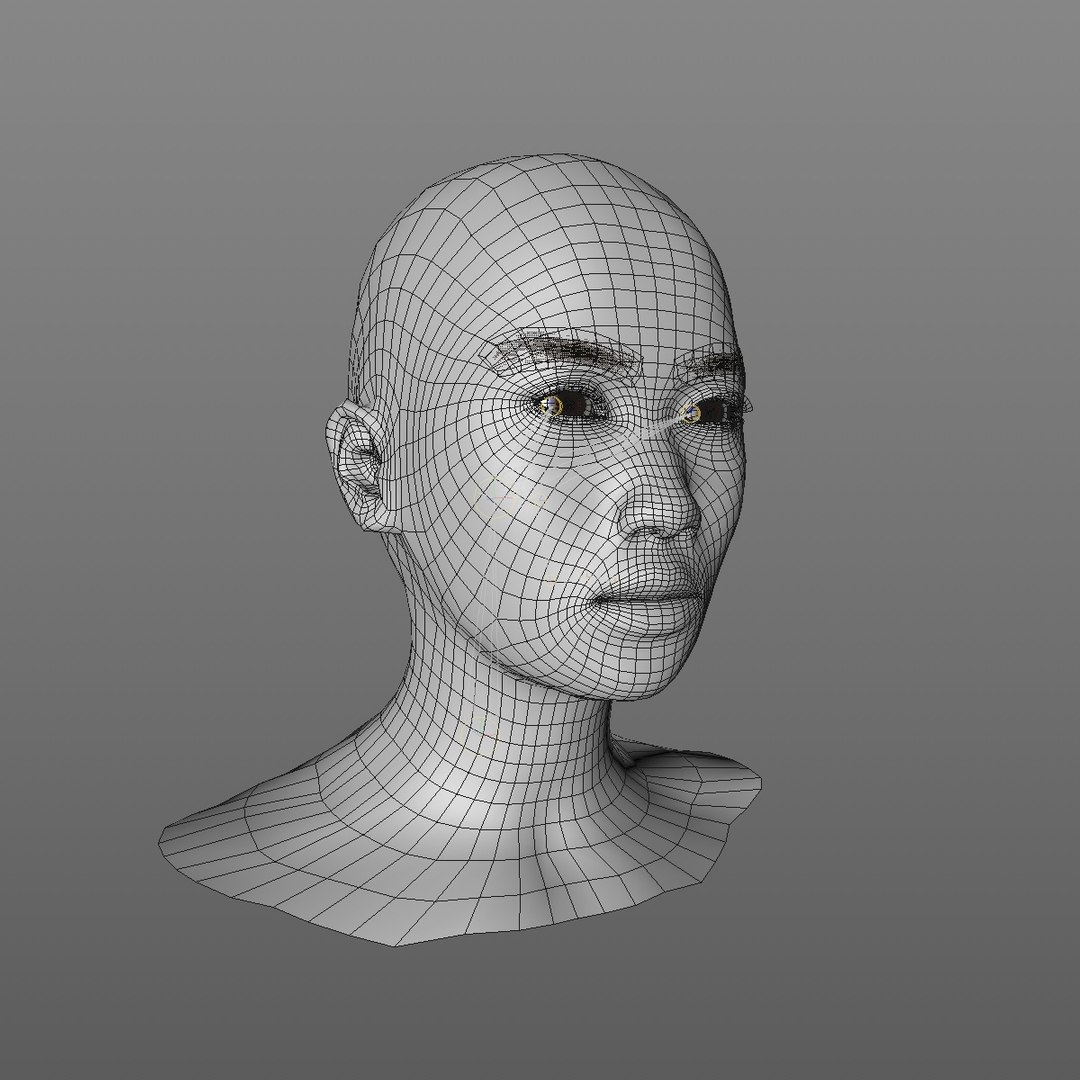 Realistic head base mesh 3D - TurboSquid 1438324