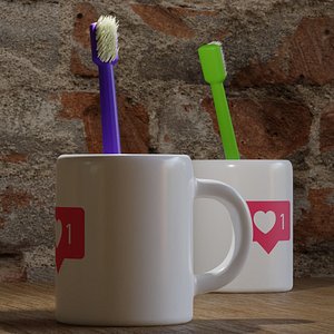 Toothbrush and cup