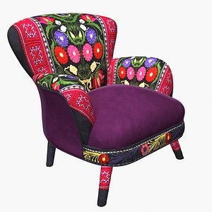 3d max armchair suzani chair