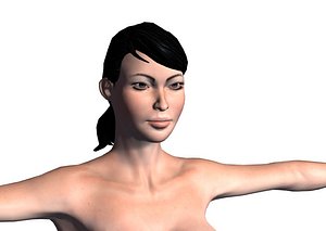 woman people character 3D model