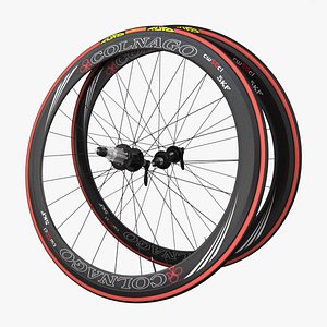 racing bicycle wheels 3d model