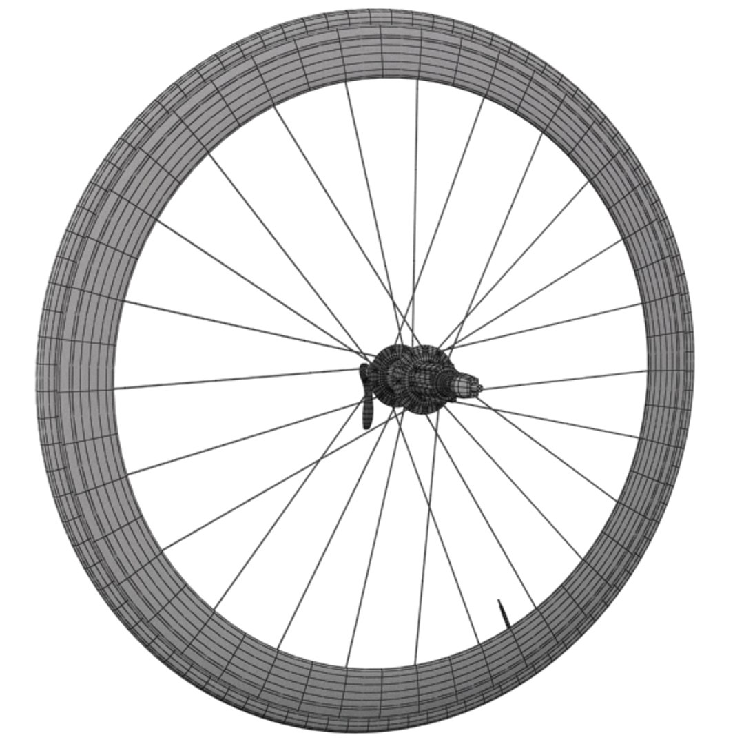 racing bicycle wheels 3d model