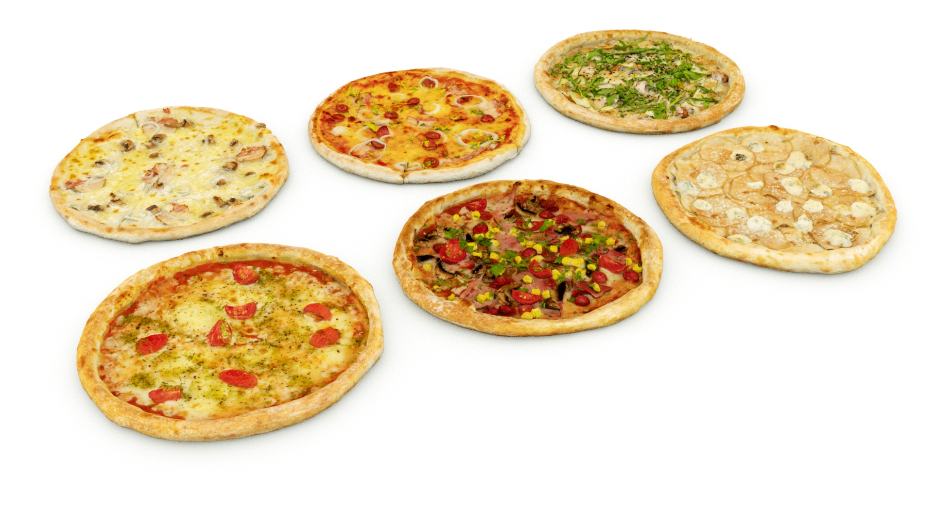 3D Model Pizza Collection 6 Items Vol3 - TurboSquid 2155148