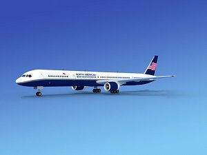 airline boeing 757 757-300 3d model