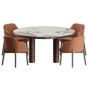 Abby Sansiro Dining Set by Porada 3D model