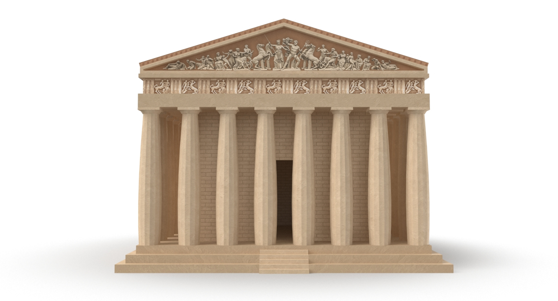 3D Parthenon Temple - TurboSquid 1349403