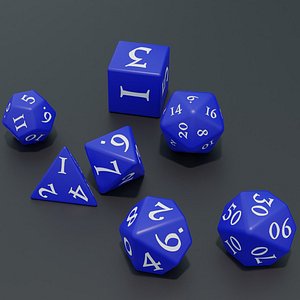 RPG dice asset Blue
