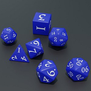 RPG dice asset Blue