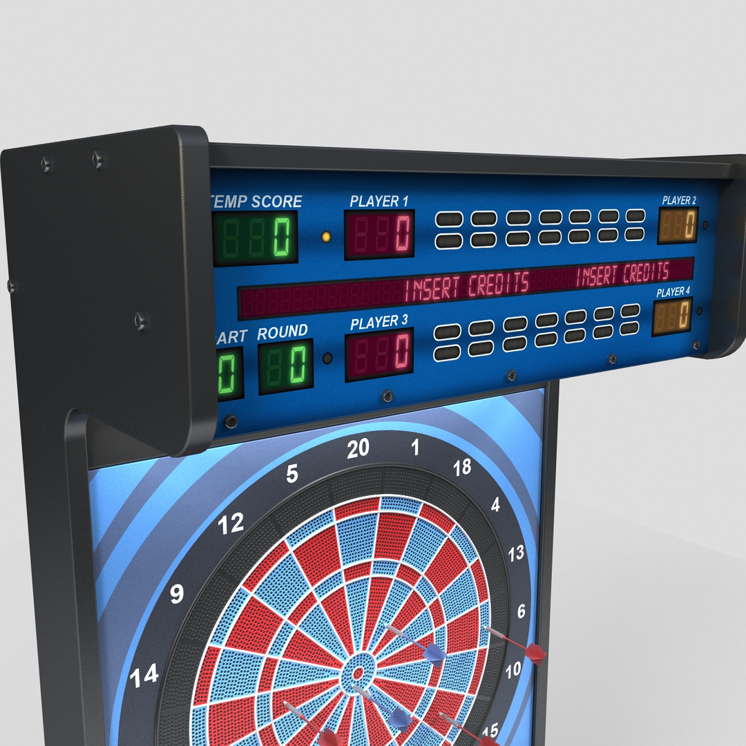 3d model arcade dart board