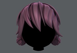 girl hair 3D model